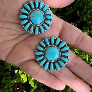 Authentic Turquoise Cluster earrings